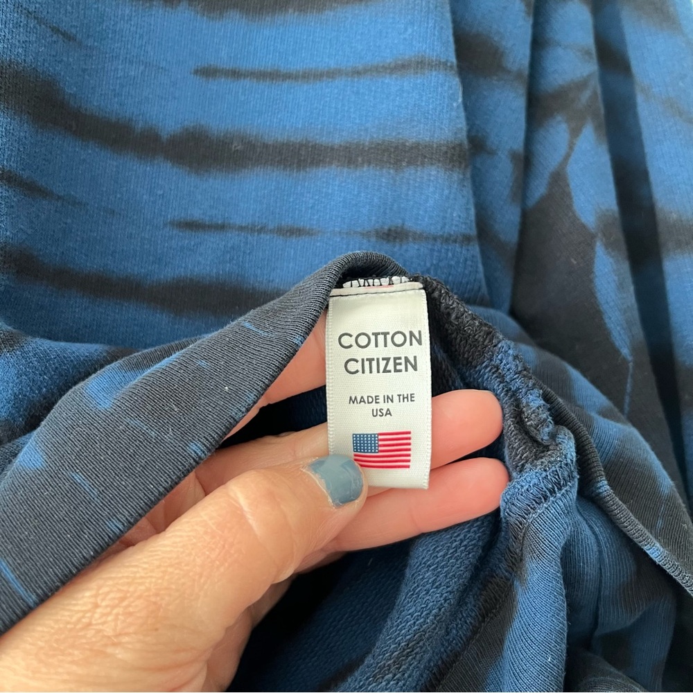 COTTON CITIZEN | Milan Tie Dye Mock Neck 100% Cotton Sweatshirt | S - Picture 4 of 5